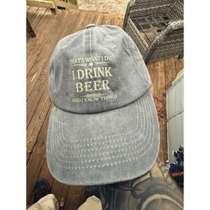 I Drink Beer Slogan Cap - Casual Adjustable Hat, Gray Tyrion Lannister Quote